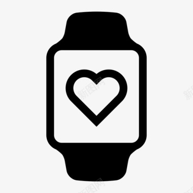 心脏苹果手表健身跟踪图标图标