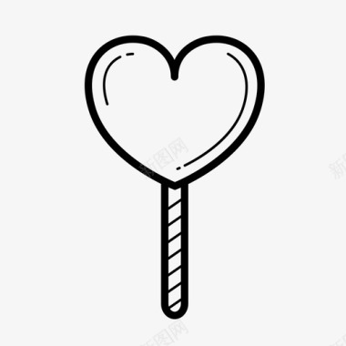 心形糖果棒棒糖爱情图标图标