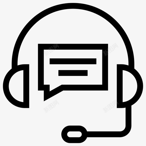 语音聊天聊天泡泡客户代表图标svg_新图网 https://ixintu.com 客户代表 客服 网页设计开发 耳机 聊天泡泡 语音聊天 音乐