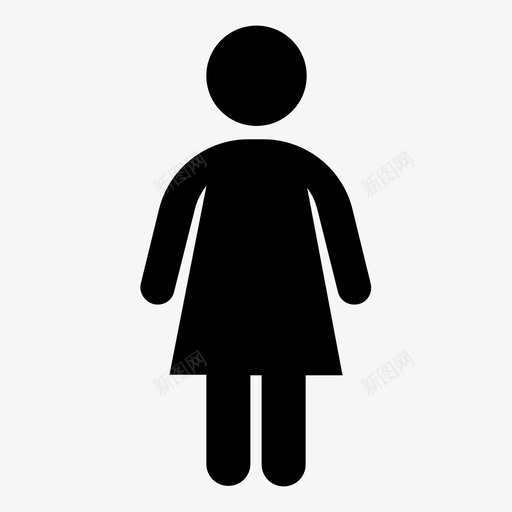 女性裙子女孩图标svg_新图网 https://ixintu.com 卫生间 女人 女孩 女性 裙子 购物中心的图标