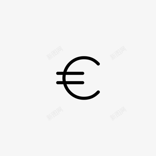 欧元货币工资图标svg_新图网 https://ixintu.com 商业 工资 欧元 欧元符号 欧元货币 货币