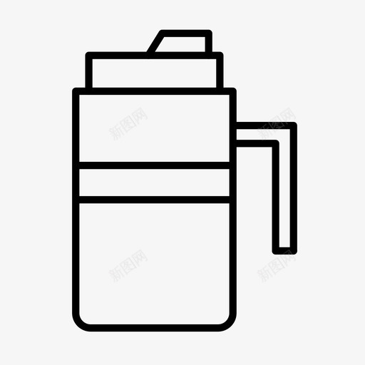 保温瓶饮料野营图标svg_新图网 https://ixintu.com 保温瓶 咖啡 户外 户外娱乐 野营 饮料