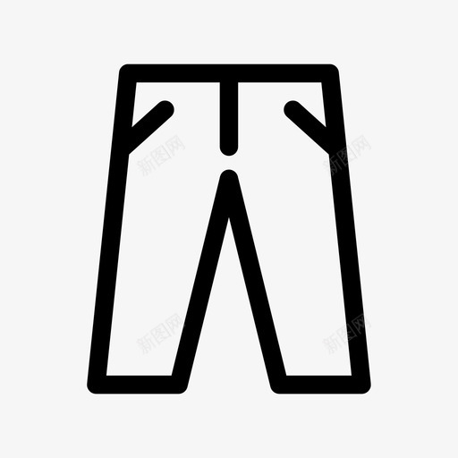 牛仔裤衣服裤子图标svg_新图网 https://ixintu.com 休闲裤 款式 牛仔裤 衣服 裤子