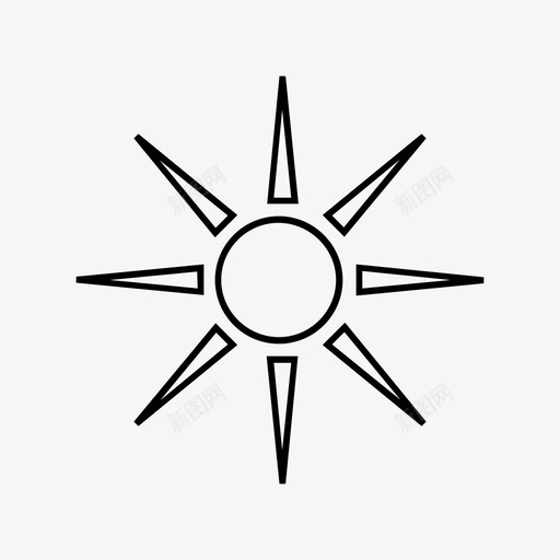 太阳自然夏天图标svg_新图网 https://ixintu.com 夏天 天气 天气2 太阳 自然