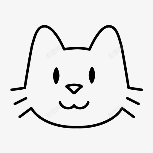 猫动物可爱图标svg_新图网 https://ixintu.com 动物 可爱 宠物 小猫 猫 线性