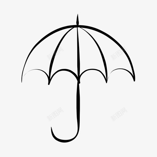 伞手绘保护图标svg_新图网 https://ixintu.com 伞 保护 安全 手绘 规划手绘