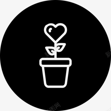 爱植物关爱感受图标图标