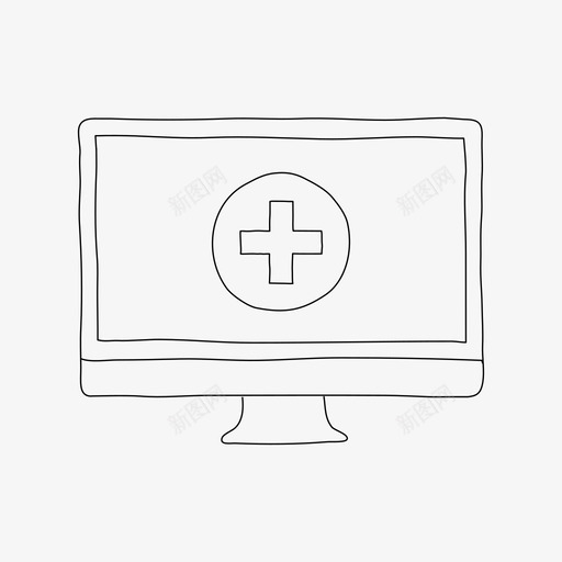 桌面添加设备医疗图标svg_新图网 https://ixintu.com 医疗 屏幕 桌面添加 设备