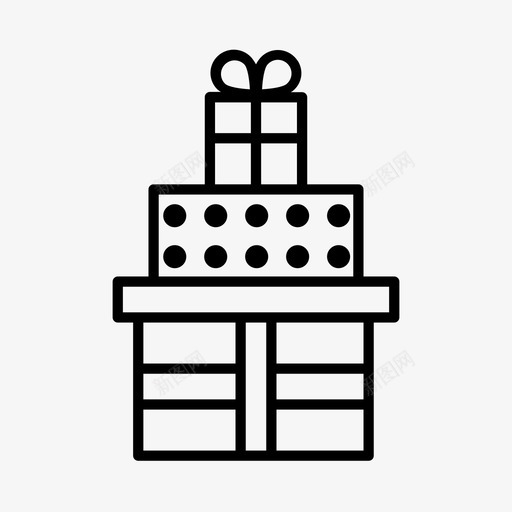 礼物生日盒子图标svg_新图网 https://ixintu.com 庆祝 生日 盒子 礼物