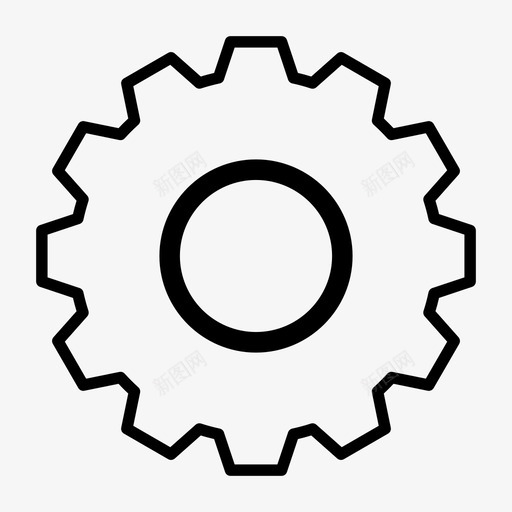齿轮设置标志图标svg_新图网 https://ixintu.com 标志 设置 齿轮