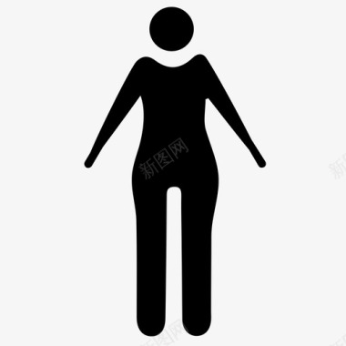 女人身体人图标图标