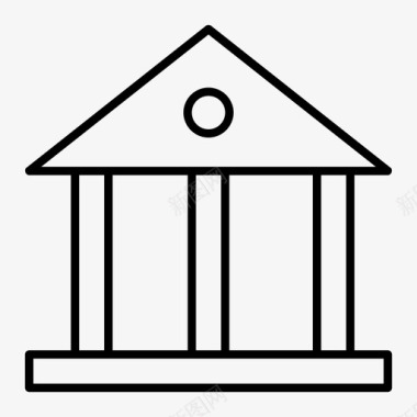 银行银行账户银行大楼图标图标