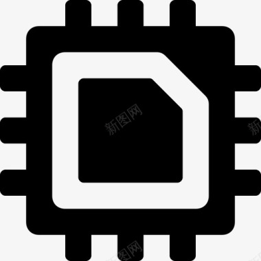 处理器芯片计算机芯片内存芯片图标图标