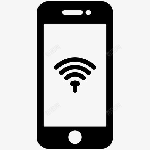 手机移动wifiwifi设置图标svg_新图网 https://ixintu.com wifi信号 wifi设置 手机 移动wifi