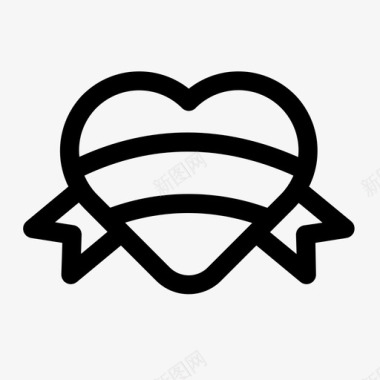 心形徽章爱情情人节图标图标