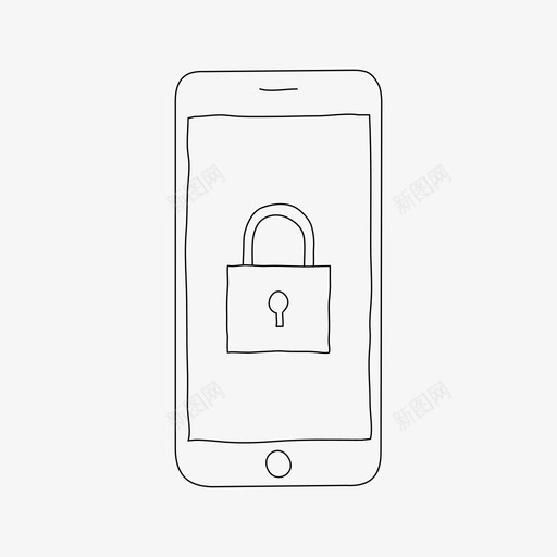 iphone锁设备屏幕图标svg_新图网 https://ixintu.com iphone锁 安全 屏幕 设备