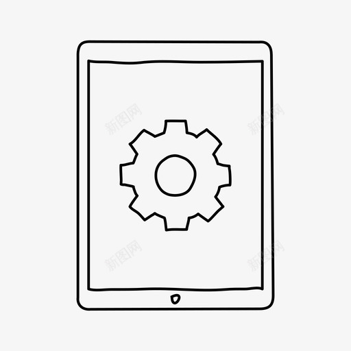 ipad设置设备屏幕图标svg_新图网 https://ixintu.com ipad设置 屏幕 设备