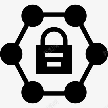 锁挂锁安全共享图标图标