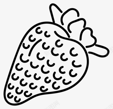 草莓减肥食物图标图标
