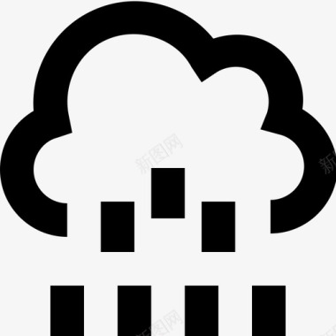 雨云多雨的气候图标图标