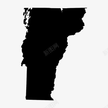 佛蒙特州美国地图图标图标