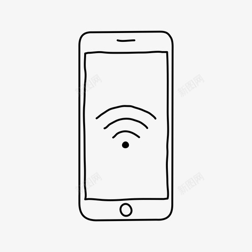 iphonewifi设备屏幕图标svg_新图网 https://ixintu.com iphonewifi 屏幕 无线信号 设备