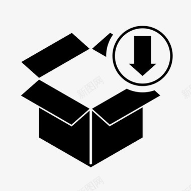 储存盒子送货图标图标