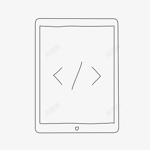 ipad代码编码设备图标svg_新图网 https://ixintu.com ipad代码 屏幕 编码 脚本 设备