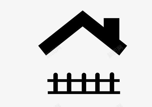 家里的篱笆房子图标图标