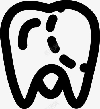 牙釉质再生健康保健图标图标