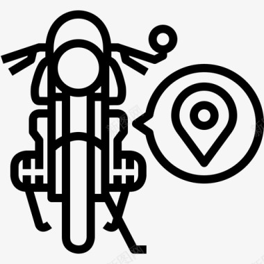 摩托车别针位置地图图标图标