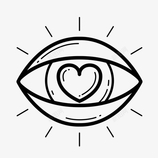 吸引眼睛恋爱图标svg_新图网 https://ixintu.com 吸引 恋爱 情人节 星光灿烂 眼睛