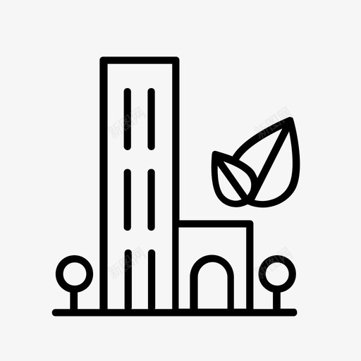 绿色城市绿色能源可再生能源图标svg_新图网 https://ixintu.com 可再生能源 可持续发展 可持续城市 绿色城市 绿色能源