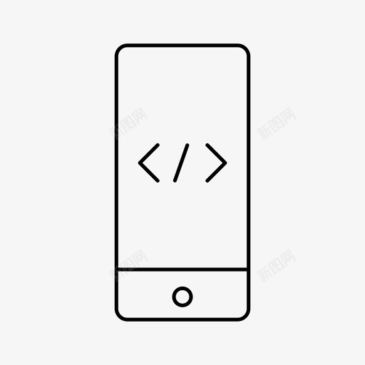 iphone编码代码设备图标svg_新图网 https://ixintu.com iphone编码 代码 屏幕 脚本 设备