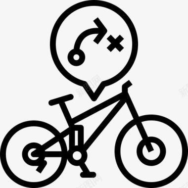 自由行自行车之旅自行车手山地自行车图标图标