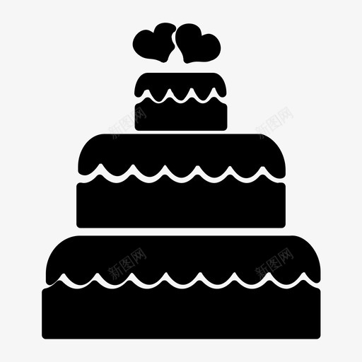 婚礼蛋糕生日蛋糕派对图标svg_新图网 https://ixintu.com 分层蛋糕 婚礼 婚礼蛋糕 心 情人节收藏 派对 爱情 生日蛋糕