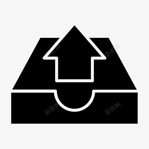 收件箱文档图标svg_新图网 https://ixintu.com 上传 下载 收件箱 文件 文档