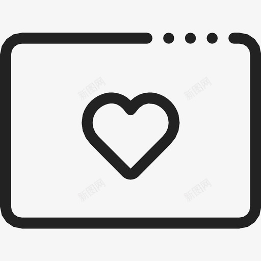窗口浏览器心脏图标svg_新图网 https://ixintu.com 屏幕 心脏 浏览器 窗口