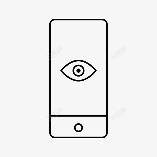 iphone视图设备眼睛图标svg_新图网 https://ixintu.com iphone视图 屏幕 眼睛 设备