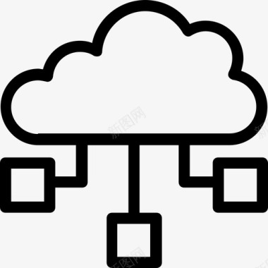 云共享云计算云网络图标图标