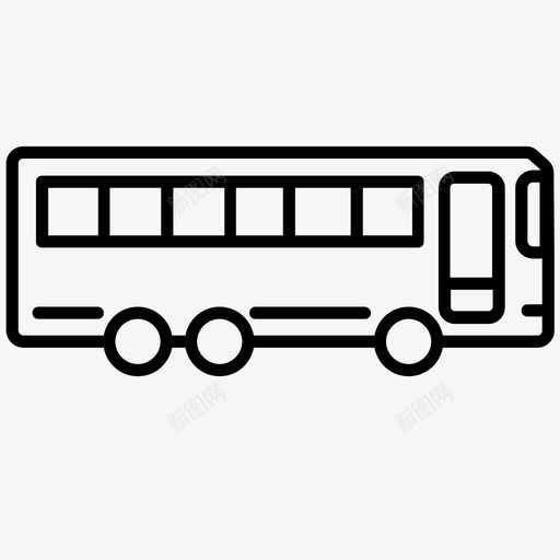 公共汽车交通工具车辆图标svg_新图网 https://ixintu.com 交通工具 公共汽车 卡车和重型机械 车辆