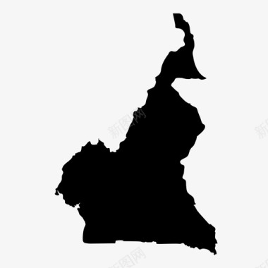 喀麦隆非洲地理图标图标