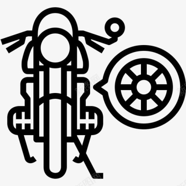 摩托轮咖啡厅赛车手碟片图标图标