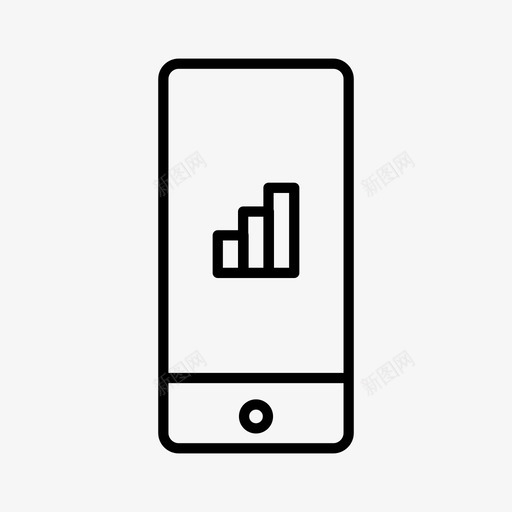 iphone统计条形图设备图标svg_新图网 https://ixintu.com iphone统计 屏幕 条形图 设备