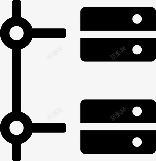 服务器树联机已连接数据图标svg_新图网 https://ixintu.com internet 传输 已连接 数据 服务器树联机 网络 联机数据填充