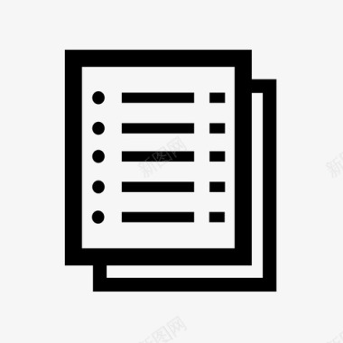 文件项目符号清单信件图标图标