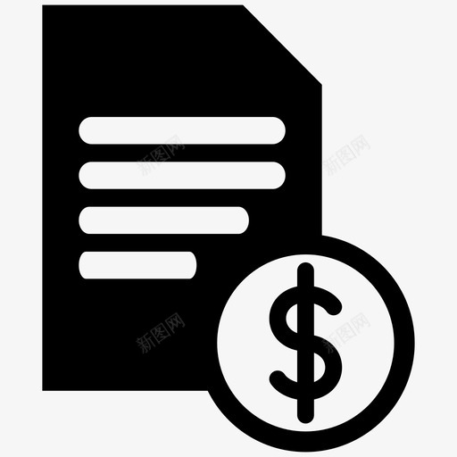 发票单据单据财务单据图标svg_新图网 https://ixintu.com 单据 发票单据 纸质单据 财务单据