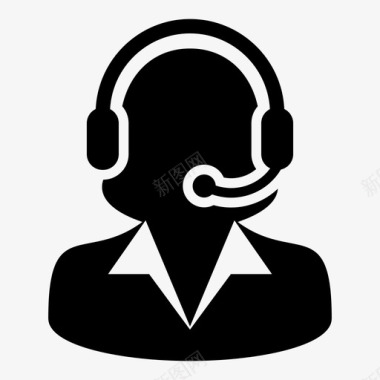 客户服务呼叫中心耳机图标图标