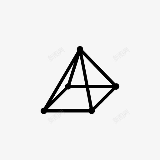 方形金字塔几何学数学图标svg_新图网 https://ixintu.com 体积 几何学 多面体 数学 方形金字塔