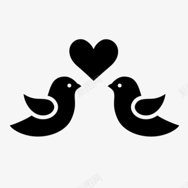 爱鸟婚姻浪漫图标图标